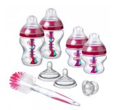 TOMMEE TIPPEE Sada kojeneckých lahviček C2N Anti-colic s kartáčem Pink TOMMEE TIPPEE Sada kojeneckých lahviček C2N Anti-colic s kartáčem Pink