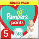 PAMPERS Pants 5, 48 ks (11-18 kg) JUMBO Pack - plienkové nohavičky