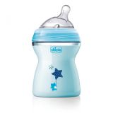 CHICCO Láhev kojenecká Natural Feeling 250 ml, chlapec 2m + CHICCO Láhev kojenecká Natural Feeling 250 ml, chlapec 2m +
