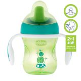 CHICCO Hrneček Training s držadly 200 ml, světlezelený 6 m+ CHICCO Hrneček Training s držadly 200 ml, světlezelený 6 m+