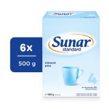 6x SUNAR Standard 4 batoľacie mlieko 500 g