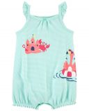 CARTER'S Overal letní Flamingo Stripe dívka 24 m, vel. 92 CARTER'S Overal letní Flamingo Stripe dívka 24 m, vel. 92