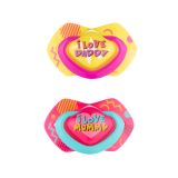 CANPOL BABIES Set symetrických silikonových dudlíků 0-6m Neon love růžový CANPOL BABIES Set symetrických silikonových dudlíků 0-6m Neon love růžový