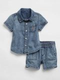 GAP Set 2dílný košile kr. rukáv, kalhoty kr. Denim Bear chlapec 12-18m GAP Set 2dílný košile kr. rukáv, kalhoty kr. Denim Bear chlapec 12-18m