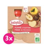 3x BABYBIO Pyré jablko figa (4x 90 g) - ovocný príkrm