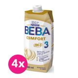 4x BEBA COMFORT 3 HM-O batolecí tekutá mléčná výživa 12+, tetra pack 500 ml
