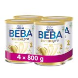 4x BEBA SUPREMEpro 2, 800 g - Pokračovací kojenecké mléko