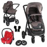 PETITE&MARS Kočárek Vario 3v1 Dark Grey s nafukovačkami, MAXI-COSI CabrioFix Essential Nomad Red PETITE&MARS Kočárek Vario 3v1 Dark Grey s nafukovačkami, MAXI-COSI CabrioFix Essential Nomad Red