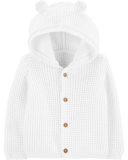 CARTER'S Svetr s kapucí s oušky White neutrál LBB 12m, vel. 80 CARTER'S Svetr s kapucí s oušky White neutrál LBB 12m, vel. 80
