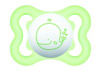 MAM Dudlík Air mini 0-6 m, silikon zelená velryba MAM Dudlík Air mini 0-6 m, silikon zelená velryba