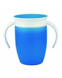 MUNCHKIN Hrneček juniorský netekoucí 360°s oušky 207 ml-modrý MUNCHKIN Hrneček juniorský netekoucí 360°s oušky 207 ml-modrý