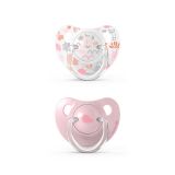 SUAVINEX Dudlík anatomický silikon 0-6m 2ks Memories růžová SUAVINEX Dudlík anatomický silikon 0-6m 2ks Memories růžová