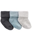 CARTER'S Ponožky Cuff Blue chlapec LBB 3ks 0-3m