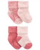 CARTER'S Ponožky Stripes Pink dívka LBB 4ks 12-24m