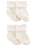 CARTER'S Ponožky White neutrál LBB 4ks NB/ vel. 56