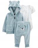 CARTER'S Set 3dílný mikina, tepláky, body kr. rukáv Blue Bear chlapec LBB NB, vel. 56 CARTER'S Set 3dílný mikina, tepláky, body kr. rukáv Blue Bear chlapec LBB NB, vel. 56