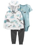 CARTER'S Set 3dílný mikina, tepláky, body kr. rukáv Blue Dino chlapec LBB 12m, vel. 80 CARTER'S Set 3dílný mikina, tepláky, body kr. rukáv Blue Dino chlapec LBB 12m, vel. 80