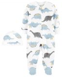 CARTER'S Set 2dílný overal na zip Sleep&Plays, čepice Dino chlapec LBB 9m, vel. 74 CARTER'S Set 2dílný overal na zip Sleep&Plays, čepice Dino chlapec LBB 9m, vel. 74