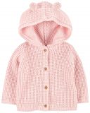CARTER'S Svetr s kapucí a oušky Pink dívka LBB 6m, vel. 68 CARTER'S Svetr s kapucí a oušky Pink dívka LBB 6m, vel. 68