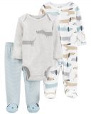CARTER'S Set 3dílný overal na druky, polodupačky, body dl. rukáv Dogs chlapec LBB 3m, vel. 62 CARTER'S Set 3dílný overal na druky, polodupačky, body dl. rukáv Dogs chlapec LBB 3m, vel. 62