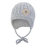 LITTLE ANGEL Čepice pletená zavazovací sloupky Outlast ® 1 - 36-38 cm sv.šedá LITTLE ANGEL Čepice pletená zavazovací sloupky Outlast ® 1 - 36-38 cm sv.šedá