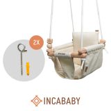 INCABABY Houpačka Junior Swing Cream + hák do houpačky 2ks INCABABY Houpačka Junior Swing Cream + hák do houpačky 2ks