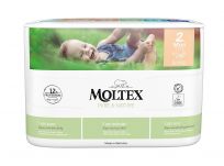 MOLTEX Pure&Nature Plienky jednorázové Mini 3-6 kg, ekonomické balenie (4x 38 ks)