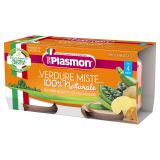 PLASMON Príkrm bezlepkový zeleninový mix 2x80 g, 4m+