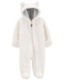 CARTER'S Overal s kapucí sherpa White neutrál NB/ vel. 56 CARTER'S Overal s kapucí sherpa White neutrál NB/ vel. 56