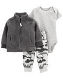 CARTER'S Set 3dílný mikina, tepláky, body kr. rukáv Grey chlapec 18m CARTER'S Set 3dílný mikina, tepláky, body kr. rukáv Grey chlapec 18m