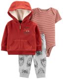 CARTER'S Set 3dílný mikina, tepláky, body kr. rukáv Red chlapec 12m CARTER'S Set 3dílný mikina, tepláky, body kr. rukáv Red chlapec 12m