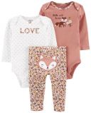 CARTER'S Set 3dílný body dl. rukáv 2ks, legíny Fox dívka 6m CARTER'S Set 3dílný body dl. rukáv 2ks, legíny Fox dívka 6m