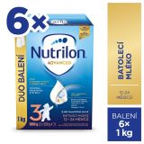 6x NUTRILON 3 Advanced batoľacie mlieko 1 kg, 12+