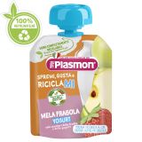 PLASMON Kapsička bezlepková ovocno-jogurtová jahoda 85 g, 12m+ EXPIRACE: 11.3.2022