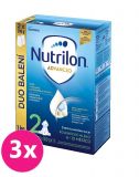 3x NUTRILON 2 Advanced pokračovací kojenecké mléko 1 kg, 6+
