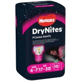 HUGGIES DryNites pre dievčatá 4-7 rokov (17-30 kg), 10 ks - nohavičkové plienky
