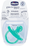 CHICCO Dudlík celosilikonový Physio Soft 6-12m, modrý CHICCO Dudlík celosilikonový Physio Soft 6-12m, modrý