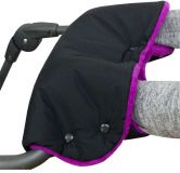 ESITO Rukávník ke kočárku Lara, černá - fialová ESITO Rukávník ke kočárku Lara, černá - fialová
