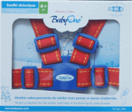 BABYONO Popruhy na dítě – červené, 6m+ BABYONO Popruhy na dítě – červené, 6m+