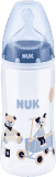 NUK First Choice+ Láhev PP 300ml, silikon, velikost 1, M – modrá NUK First Choice+ Láhev PP 300ml, silikon, velikost 1, M – modrá