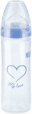 NUK New Classic Fľaša Love PP 250 ml, silikón, veľkosť 2, (6-18 m), M – modrá NUK New Classic Fľaša Love PP 250 ml, silikón, veľkosť 2, (6-18 m), M – modrá