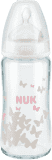 NUK FC+ láhev sklo 240ml,silikon, velikost 1,M – růžová NUK FC+ láhev sklo 240ml,silikon, velikost 1,M – růžová