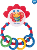 CANPOL BABIES Chrastítko s kousátkem Happy Garden – červená CANPOL BABIES Chrastítko s kousátkem Happy Garden – červená