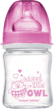 CANPOL BABIES Butelka EasyStart szklana 120 ml Pure Glass – różowa CANPOL BABIES Butelka EasyStart szklana 120 ml Pure Glass – różowa