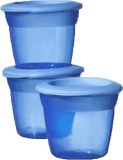 TOMMEE TIPPEE Kubeczki na jedzenie 3 szt. z pokrywkami Basic 100 ml – niebieskie TOMMEE TIPPEE Kubeczki na jedzenie 3 szt. z pokrywkami Basic 100 ml – niebieskie