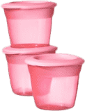 TOMMEE TIPPEE Kubeczki na jedzenie 3 szt. z pokrywkami Basic 100 ml – różowe TOMMEE TIPPEE Kubeczki na jedzenie 3 szt. z pokrywkami Basic 100 ml – różowe