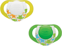 CHICCO Dudlík silikonový Physio 6-12m, 2 ks, fluoreskující CHICCO Dudlík silikonový Physio 6-12m, 2 ks, fluoreskující