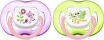 AVENT Šidítko Sensitive bez BPA 18 m+ (2 ks) - zelená/fialová AVENT Šidítko Sensitive bez BPA 18 m+ (2 ks) - zelená/fialová
