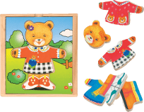 WOODY Puzzle šatní skříň "Medvědice", 18 dílů WOODY Puzzle šatní skříň "Medvědice", 18 dílů