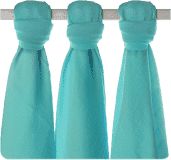 KIKKO Bambusové plienky Colours 70x70 (3 ks) – turquoise KIKKO Bambusové plienky Colours 70x70 (3 ks) – turquoise
